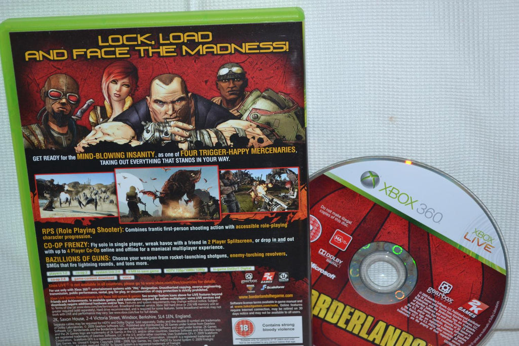 Borderlands Xbox 360 Utan Manual Fint Skick