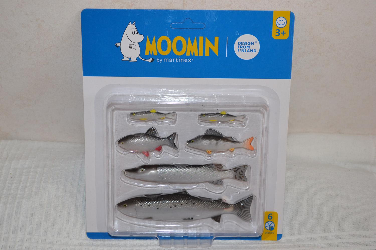 Snusmumrikens Fiskeset (EXTRA FISKAR) 4-13cm Lax, Gädda, Aborre mm Ny