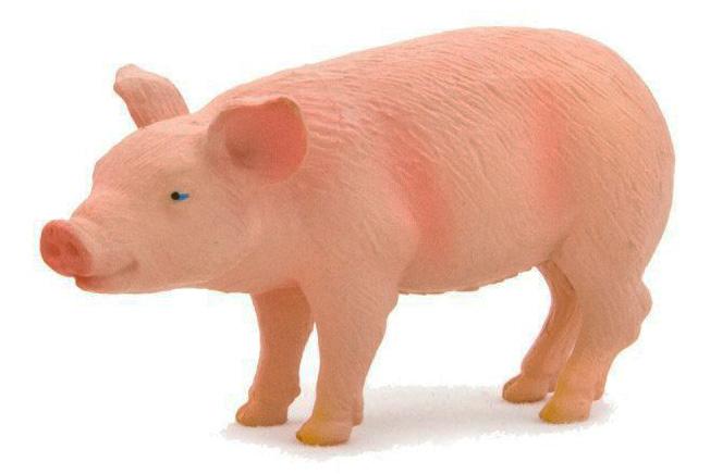 Liten Gris 5,5cm MOJO Figur Djur (Detaljerad) Ny