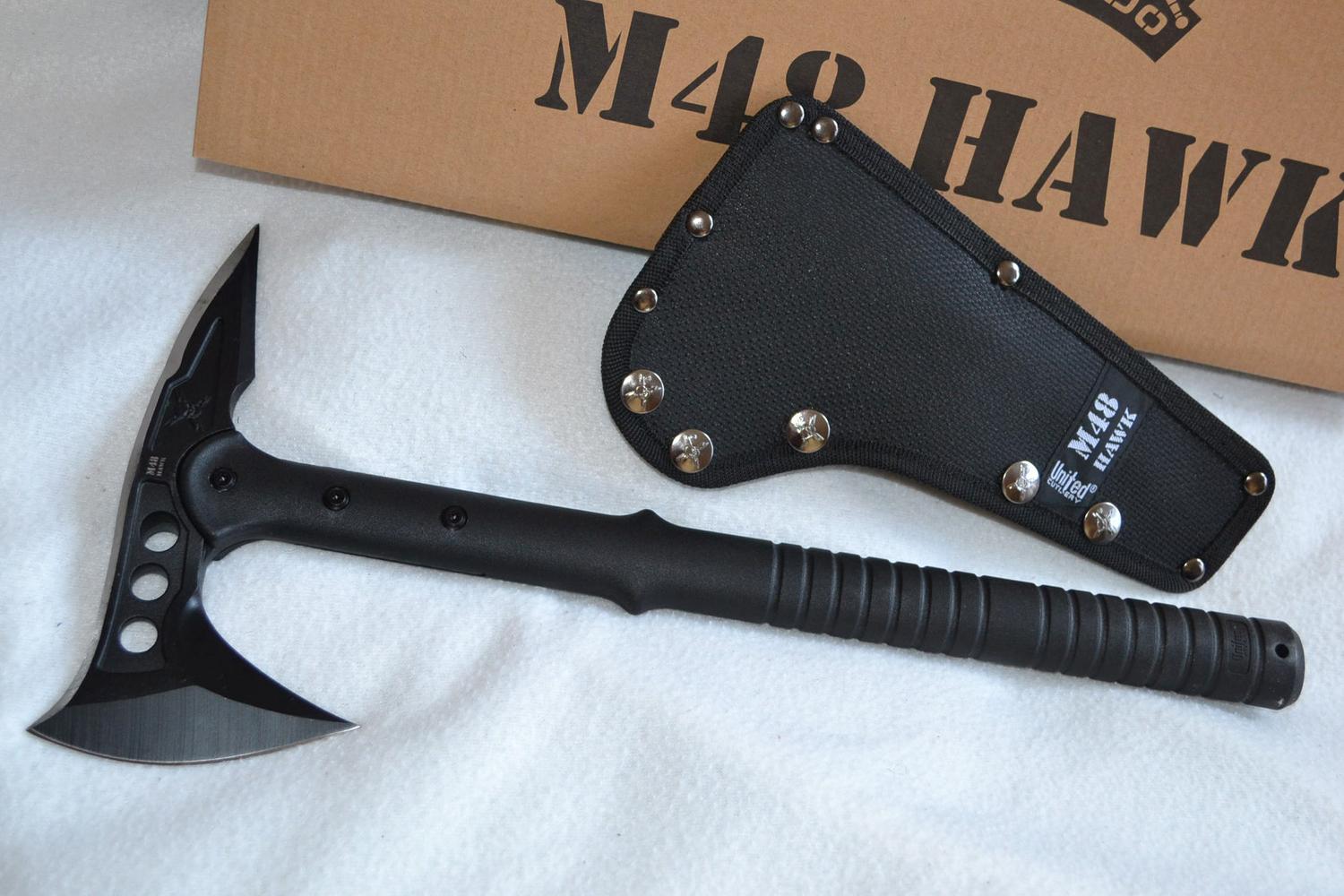 M48 TACTICAL Hawk Yxa Tomhawk m. Fodral United Cutlery 42cm Ny