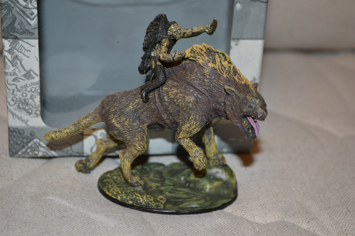 Sagan om Ringen Figur Orc Riding Warg Metall 9cm Detaljerad Eaglemoss Ny