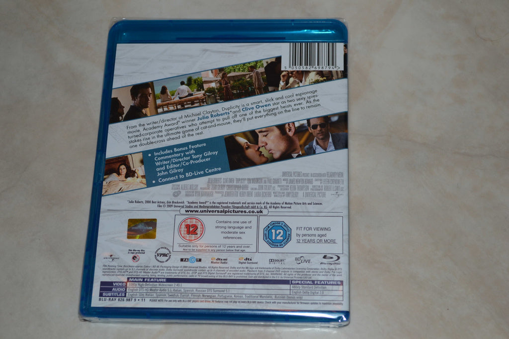 Duplicity (2009) Film Bluray Nyskick