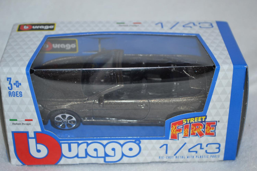 BMW 645 CI Cabriolet 2008 Grå 1:43 Burago (Street Fire) 10cm Ny