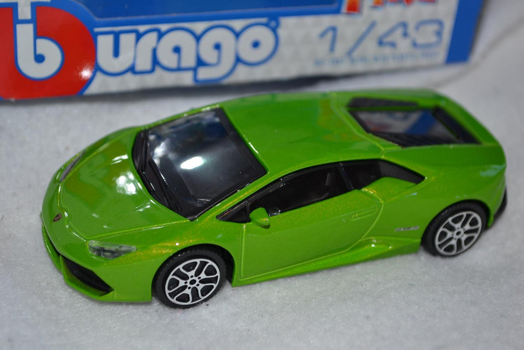 Lamborghini Huracan LP 2014 Grön 1:43 Burago (Street Fire) 10cm Ny