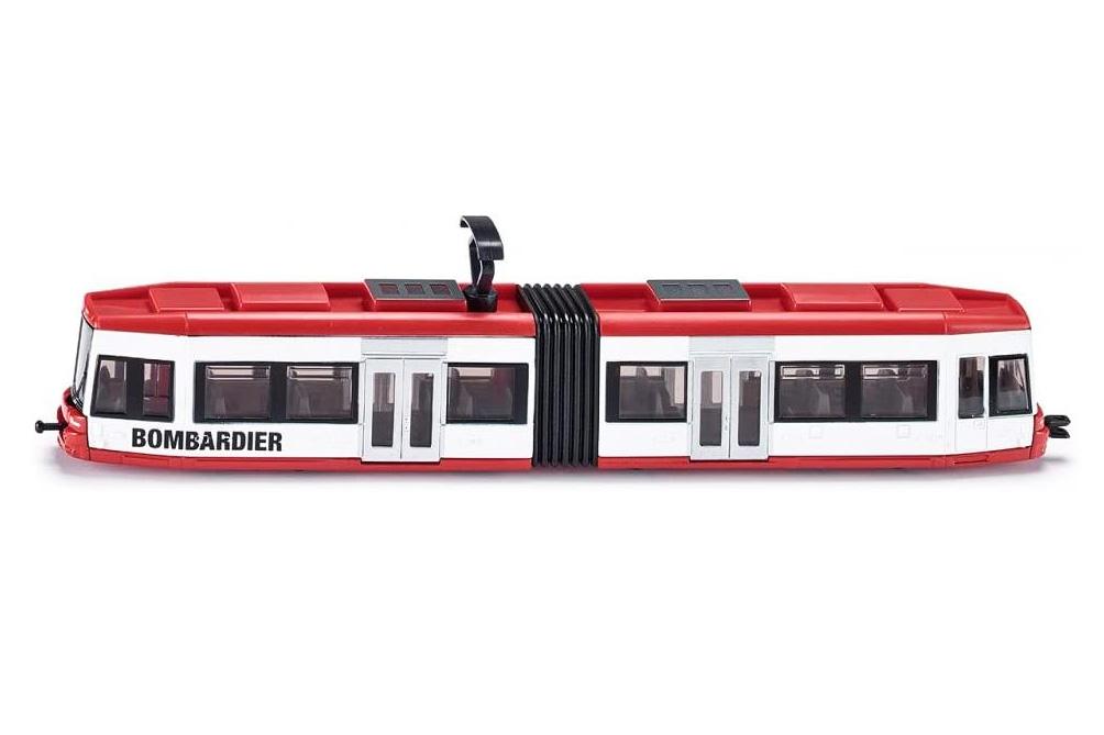 Spårvagn Bombardier Vit/Röd Stadsfordon 1:87 Siku 1895 23cm Ny