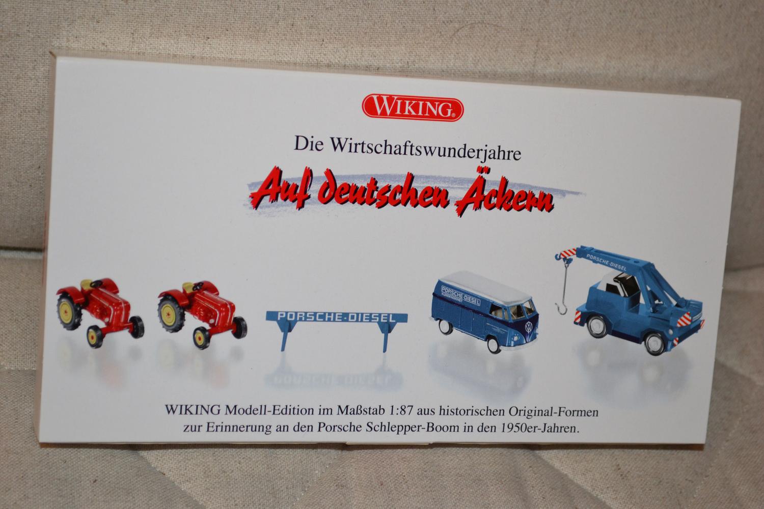 Porsche Schlepper Set 5st Fordon Kran Traktor VW 1:87 H0 Wiking 099095 Ny
