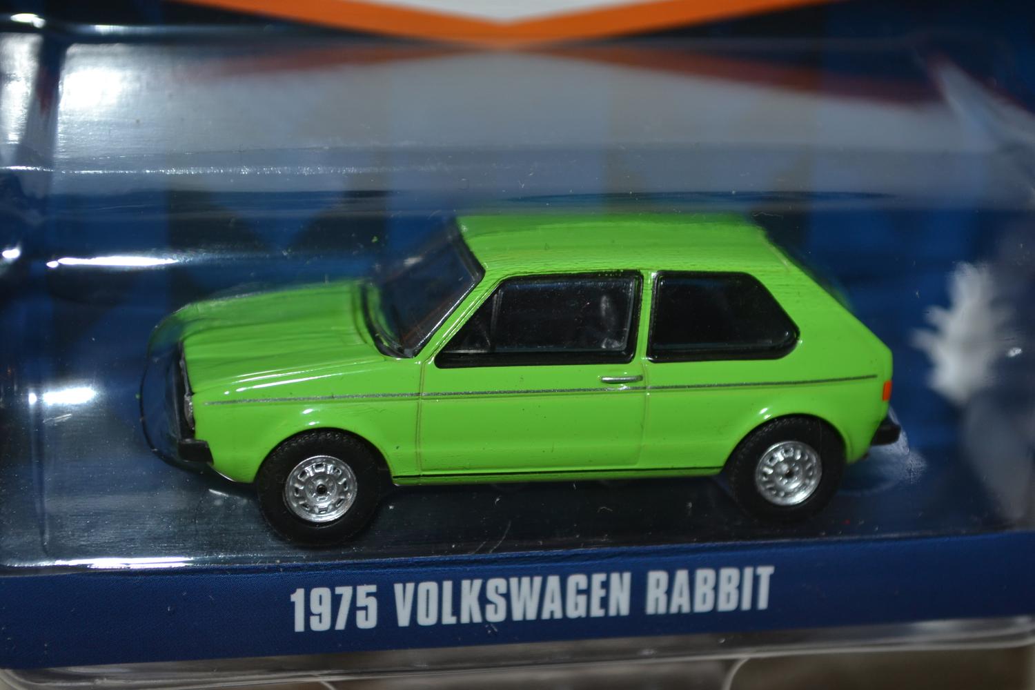 1975 Volkswagen Rabbit Grön VW 1:64 Greenlight (Club Vee-Dub #10) 6cm Ny