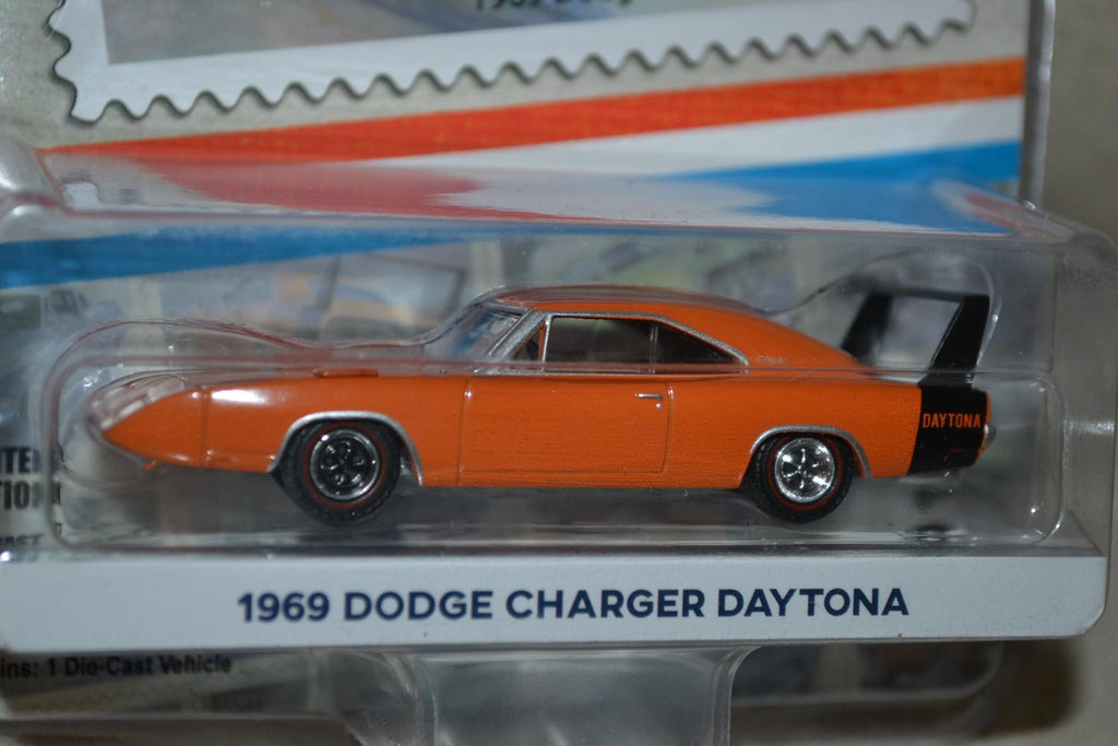 Dodge Charger Daytona 1969 Orange USA Posten 1:64 Greenlight (Muscle Cars) Ny