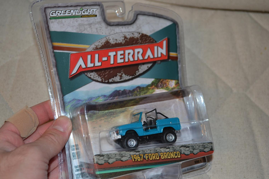 1967 Ford Bronco Blå 1:64 Greenlight (All Terrain Series 8) Ny