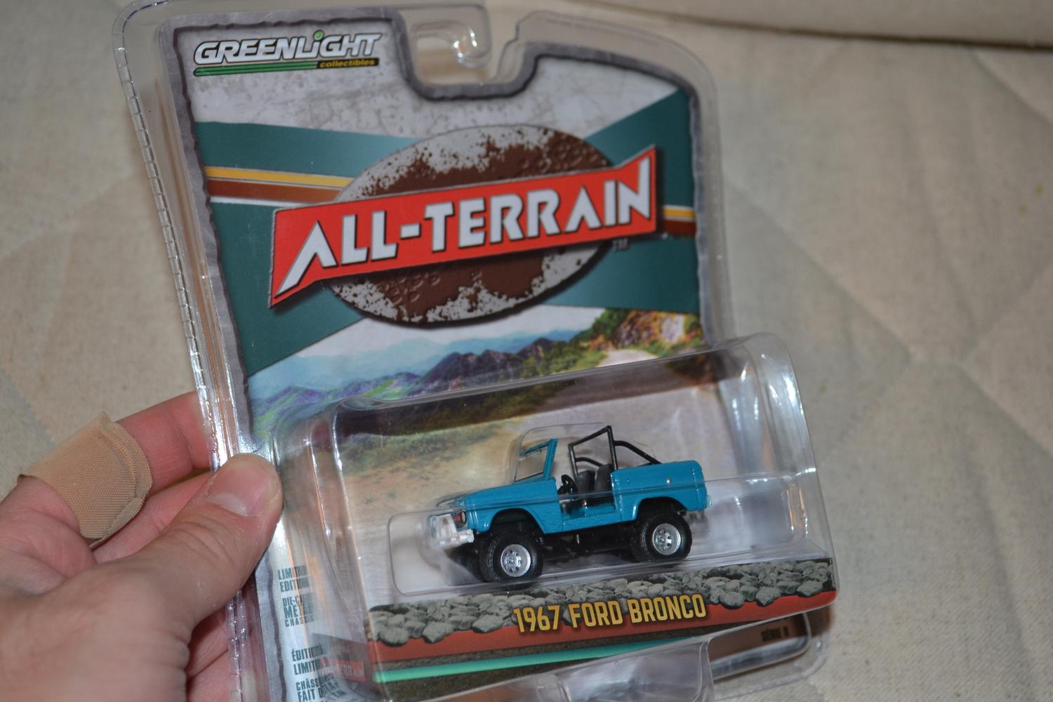 1967 Ford Bronco Blå 1:64 Greenlight (All Terrain Series 8) Ny