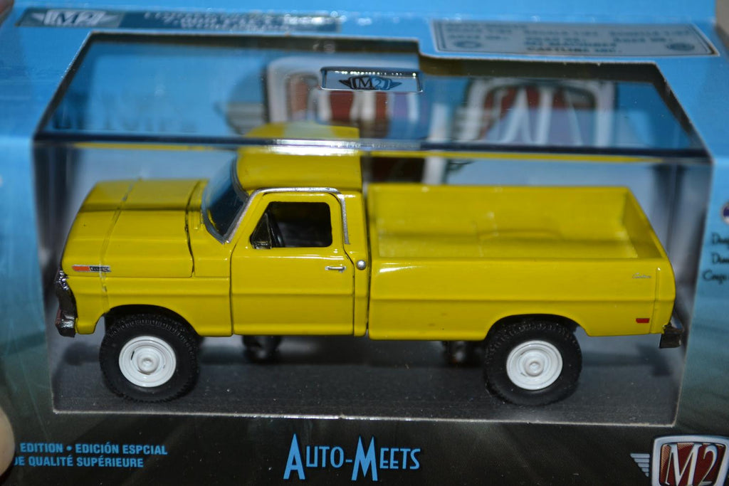 1970 Ford F-100 Custom 4x4 Lime 1:64 M2 (Auto-Meets 49) 8cm Ny
