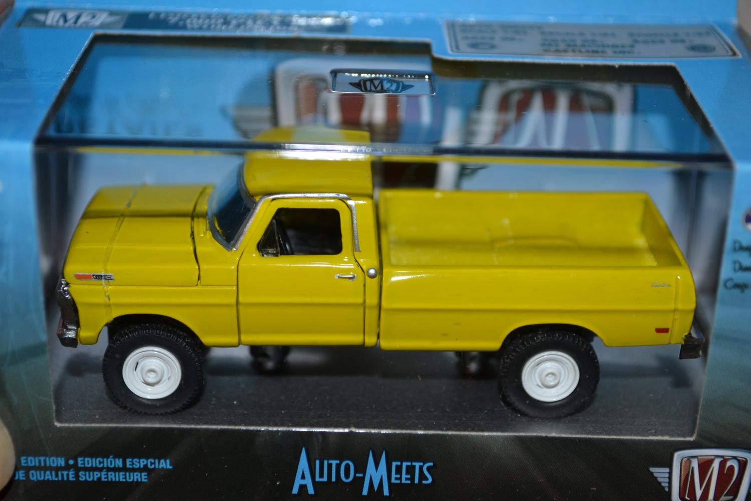 1970 Ford F-100 Custom 4x4 Lime 1:64 M2 (Auto-Meets 49) 8cm Ny