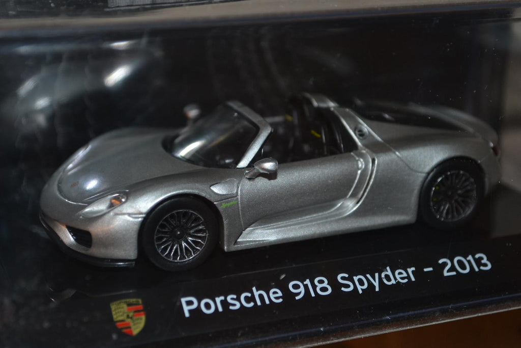 Porsche 918 Spyder Silver 1:43 DeAgostini 11cm Ny