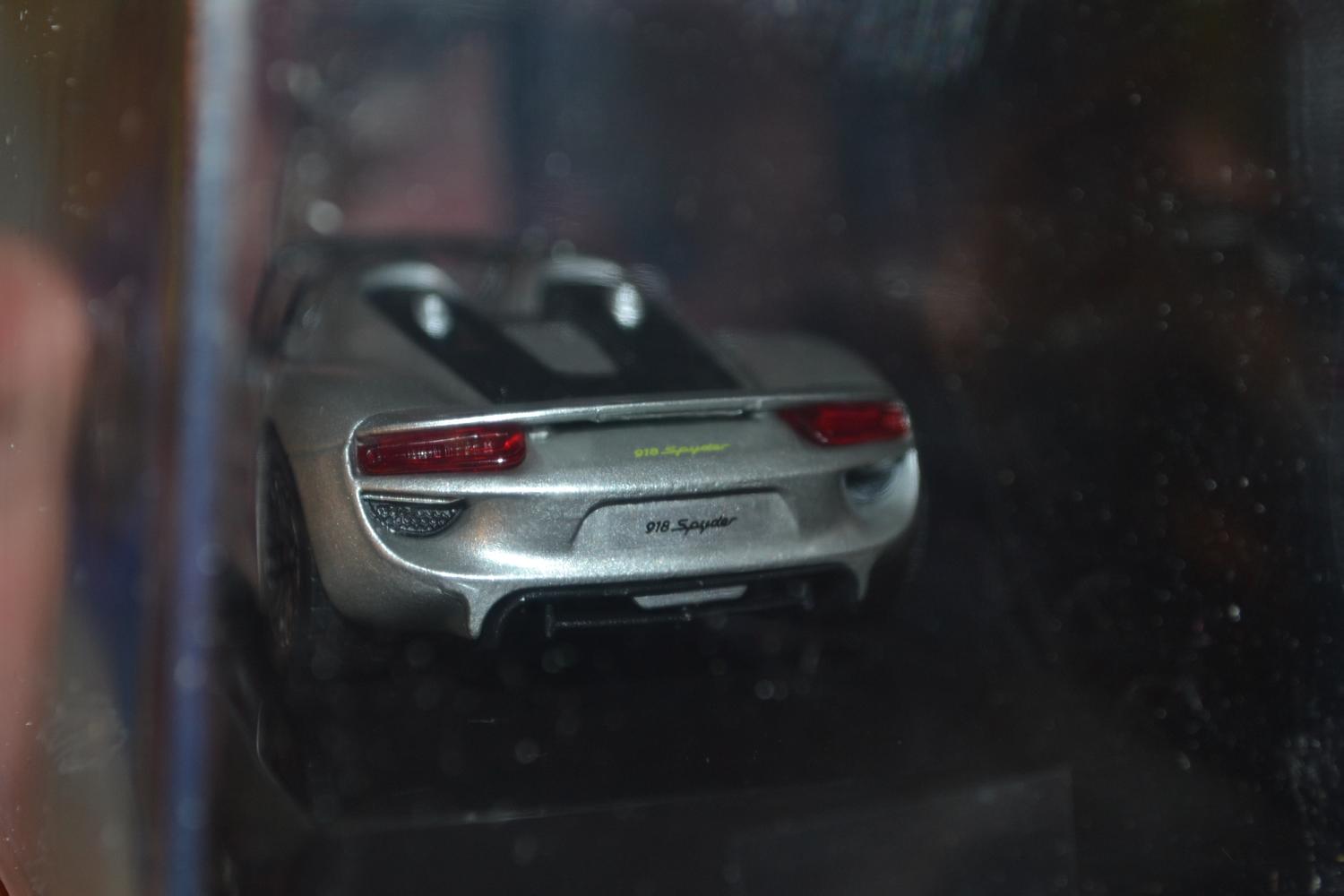 Porsche 918 Spyder Silver 1:43 DeAgostini 11cm Ny