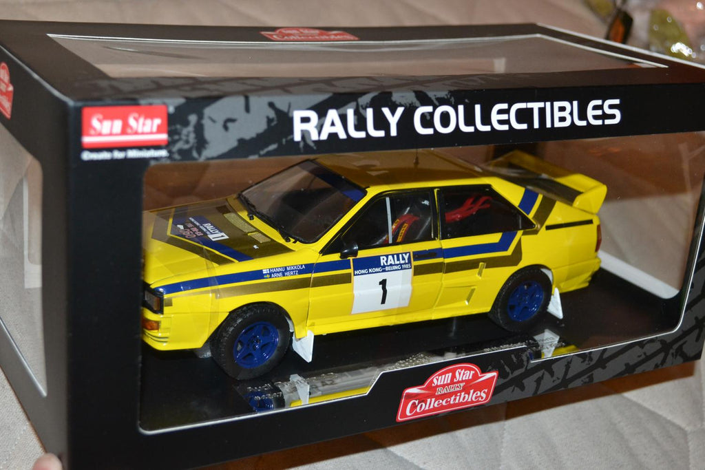Audi Quattro A2 1985 #1 H.Mikkola/A.Hertz 1:18 Sunstar Rally 25cm Ny