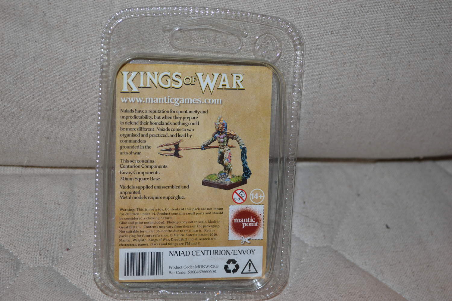Naiad Centurion/Envoy Kings of War (Mantic Games) 2st Figurer Ny