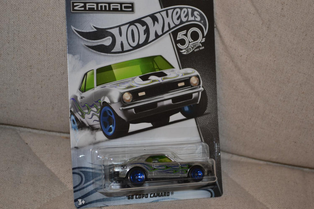 1968 Copo Camaro Silver 1:64 Hot Wheels (50år Jubileum) 7cm Ny