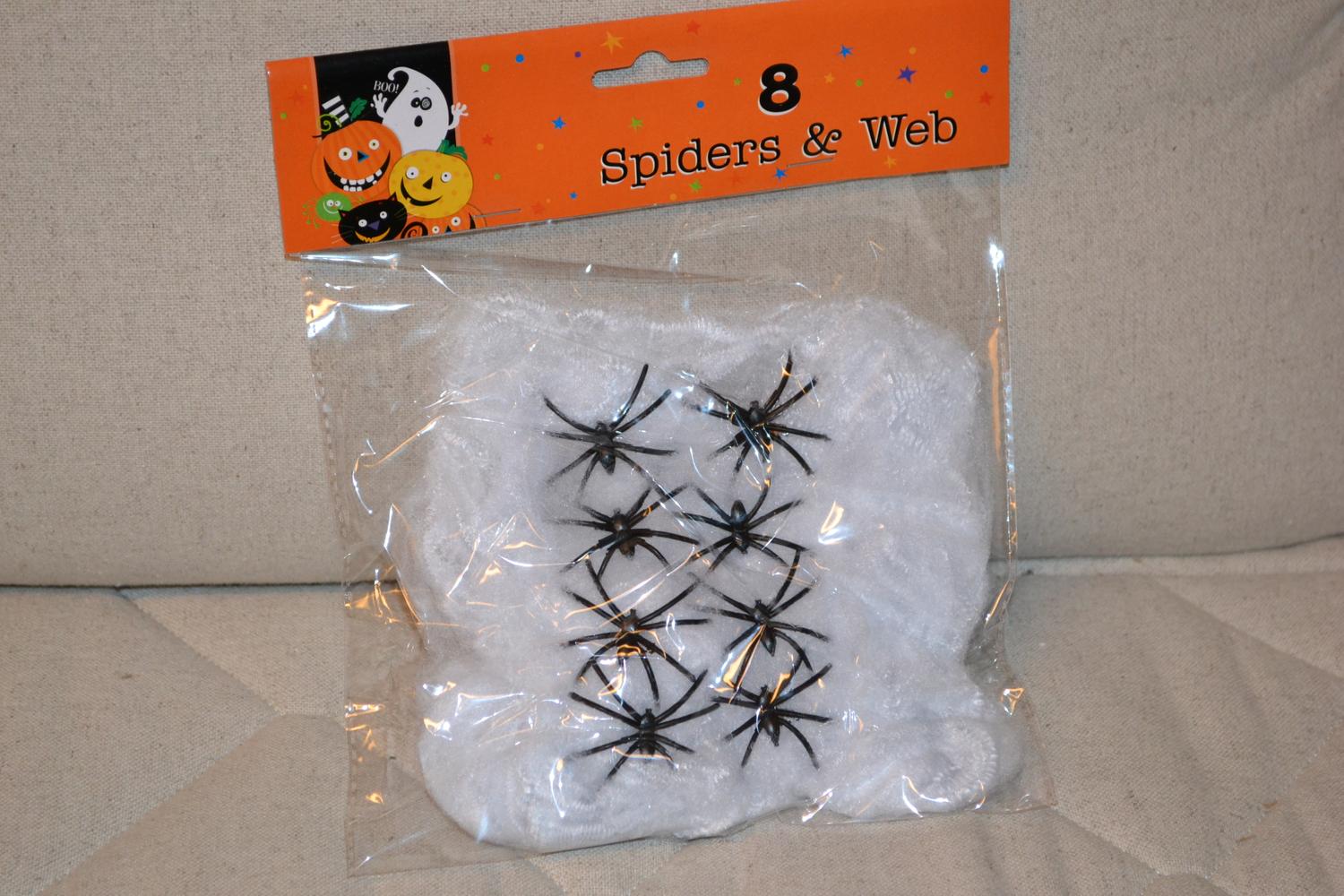 Spindelnät Dekoration Halloween mm 16cm Ny