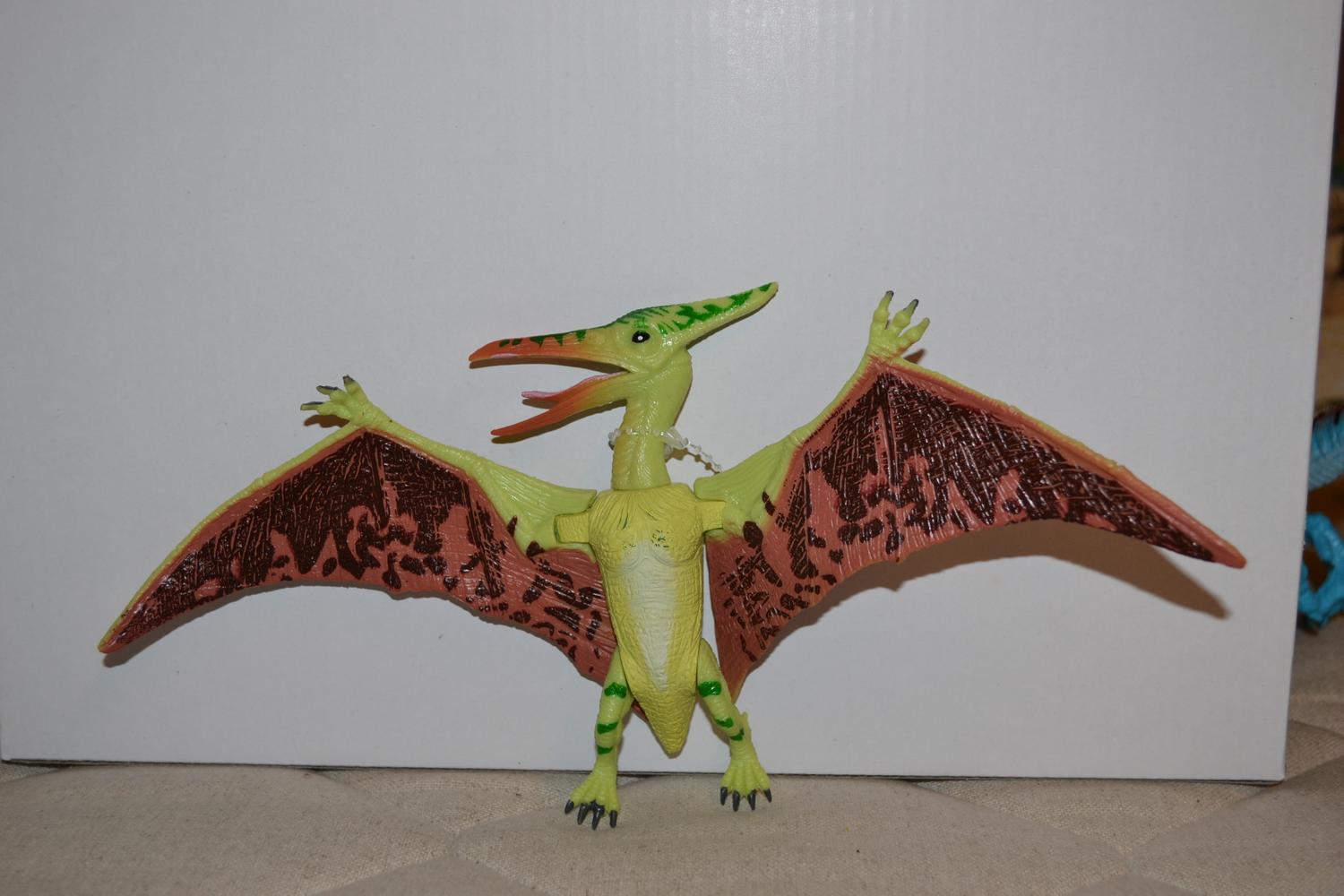 Pteranodon Rovfågel Dinosaurie 23cm (Rörliga Vingar/Huvud) Ny