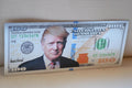 Donald Trump 100 Dollar Sedel Silverplätering 15,5cm Ny
