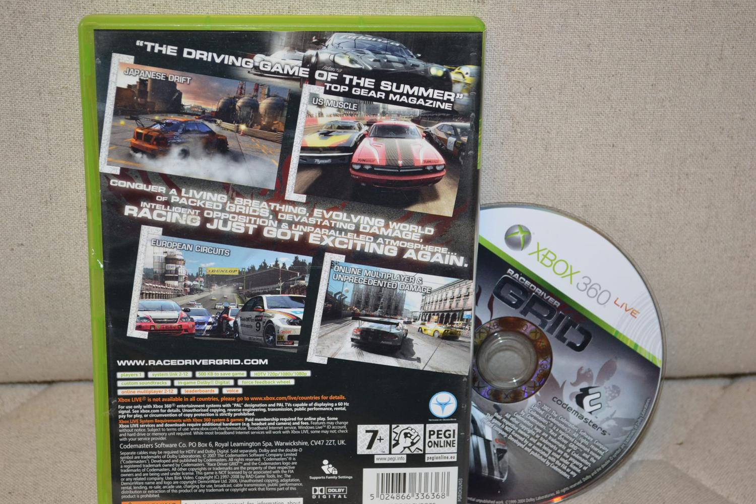 Race Driver: GRID Xbox 360 Fint Skick