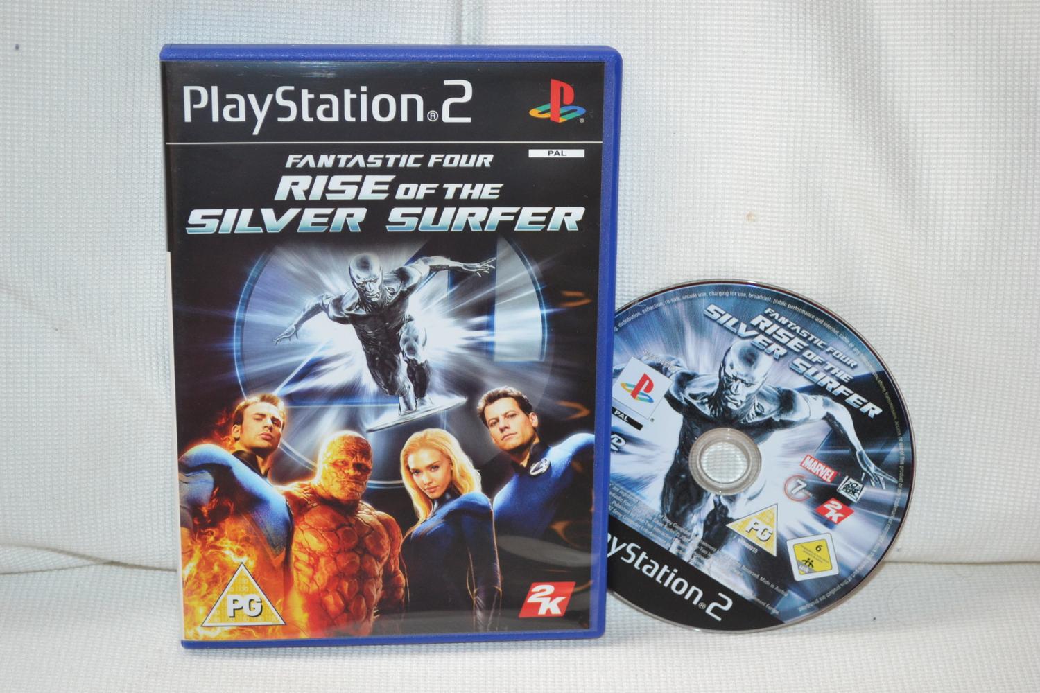 Fantastic Four Rise of the Silver Surfer PS2 (Utan Manual) Fint Skick