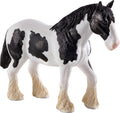 Clydesdale Häst Vit/Svart Mojo Figur Djur 12cm Ny