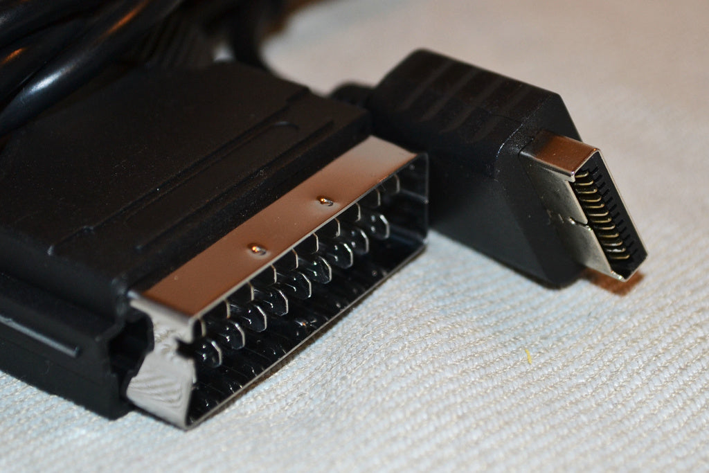 Scart Kabel Playstation (PS1, PS2, PS3) Svart 1,8m Komposit & RGB