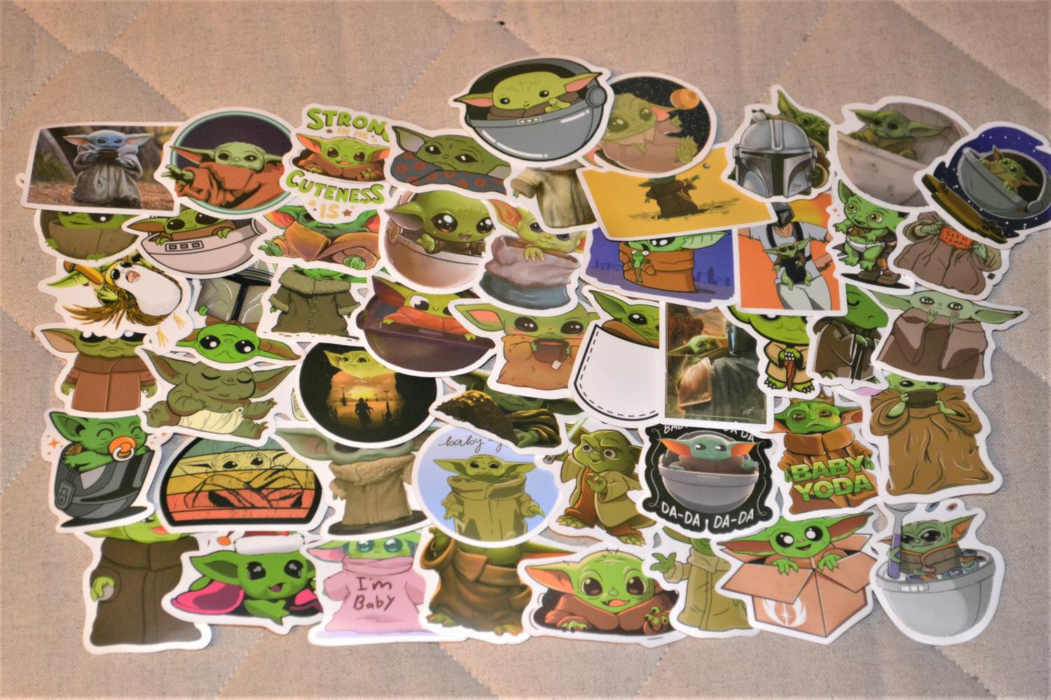 Baby Yoda fr Star Wars 50st Klistermärken Stickers 7-5cm Ny