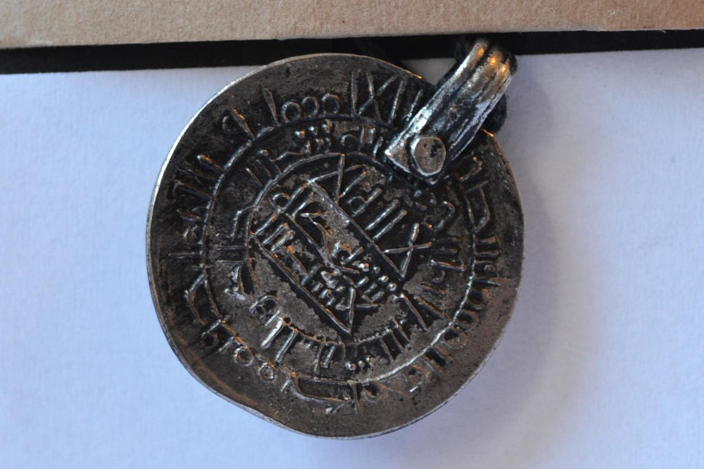 Dirham Mynt Replika Detaljerad Halsband Viking (Tenn handgjord) 3cm Ny