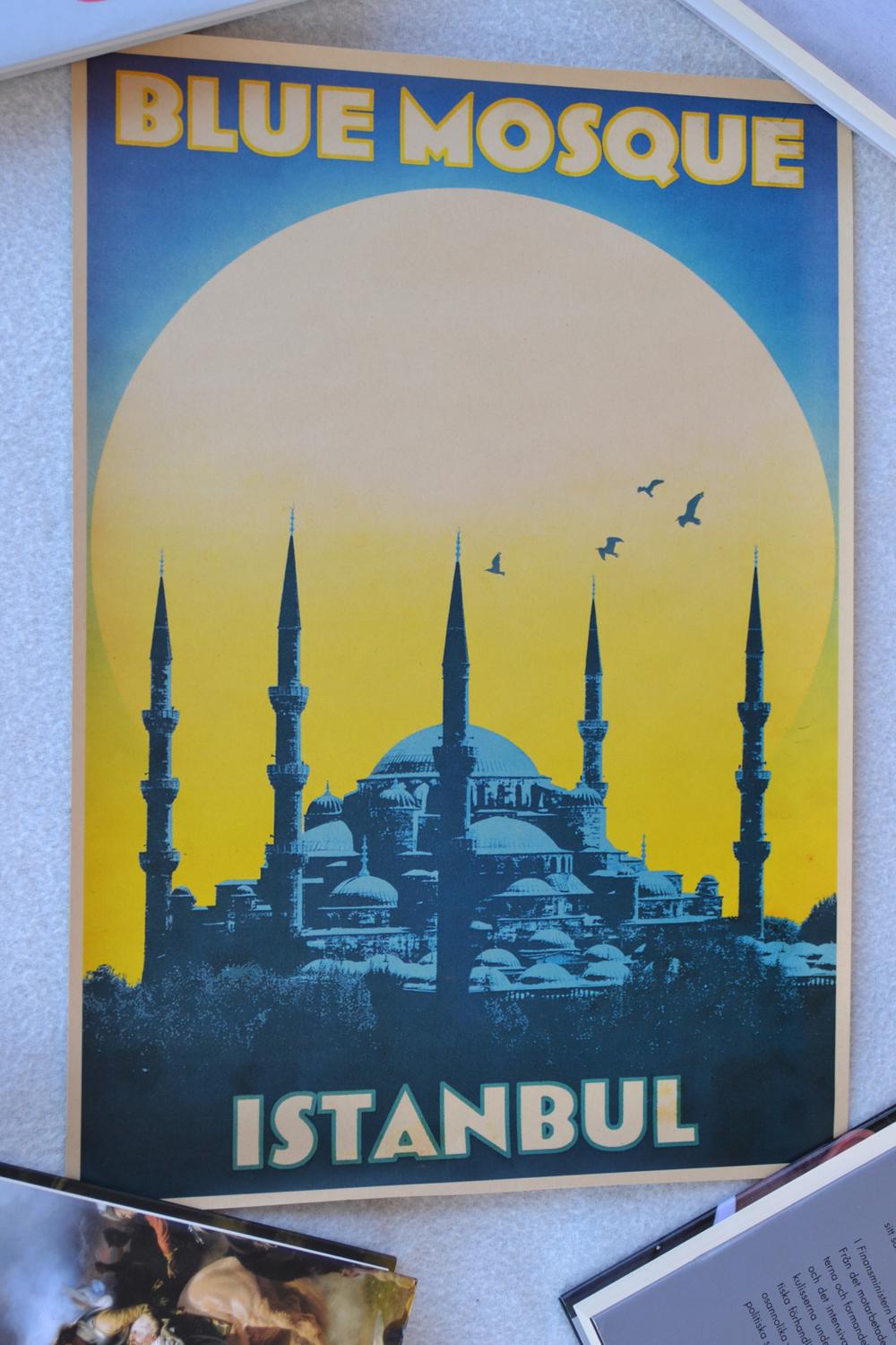 Blå Moské Islam Istanbul Turkiet Poster Affisch 30*42cm Ny