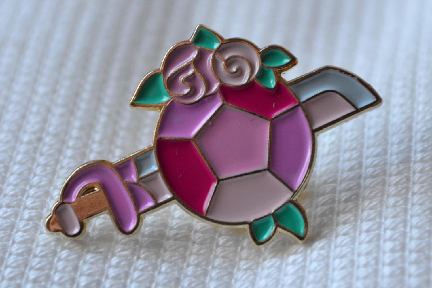 Diamant Svärd Rosa m. Emalj Brosch Pin 3,5cm Ny