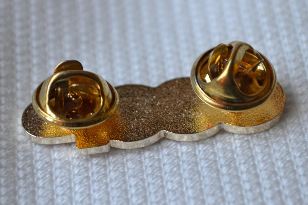 CCCP Sovjet Logo Guld m. Röd Emalj Brosch Pin 3,5cm Ny