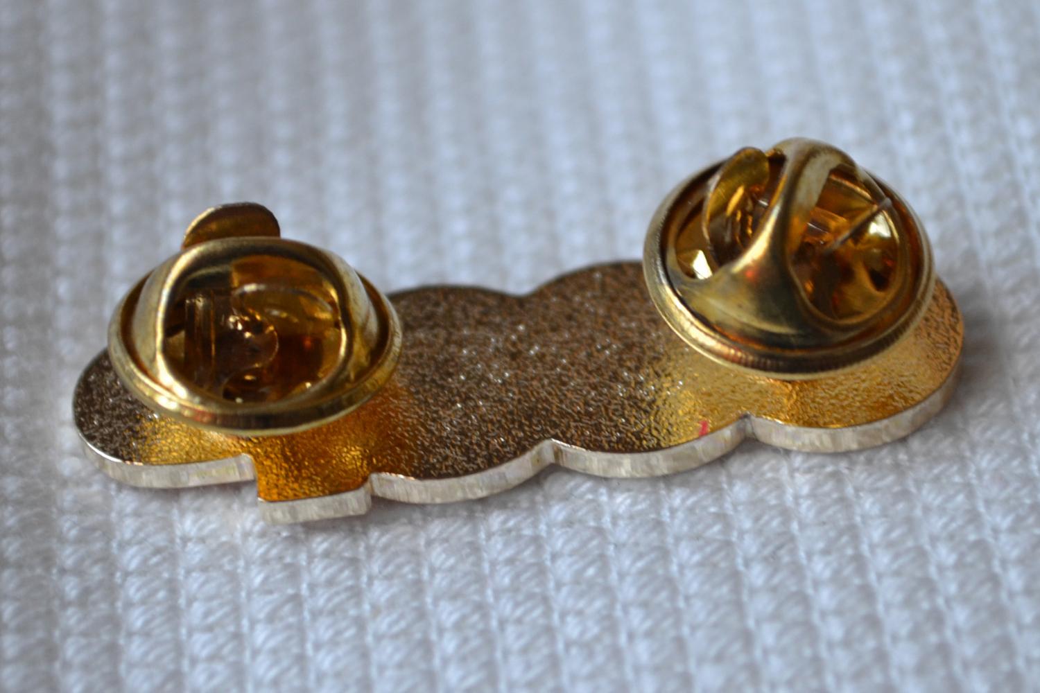 CCCP Sovjet Logo Guld m. Röd Emalj Brosch Pin 3,5cm Ny