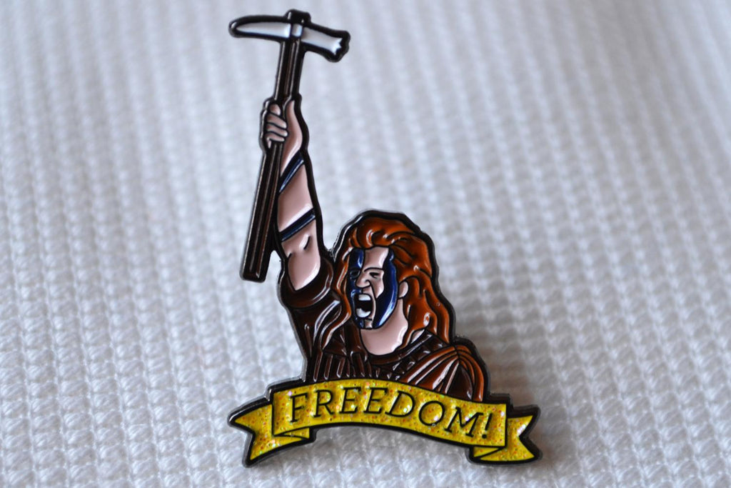 Braveheart Freedom Mel Gibson m. Emalj Brosch Pin 3,5*2,5cm Ny