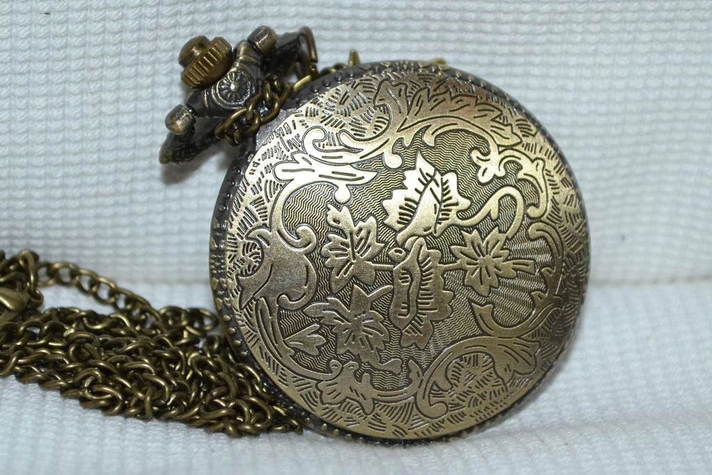 Blad Marijuana Växt Grön Fickur (Quartz) Halsband Ny