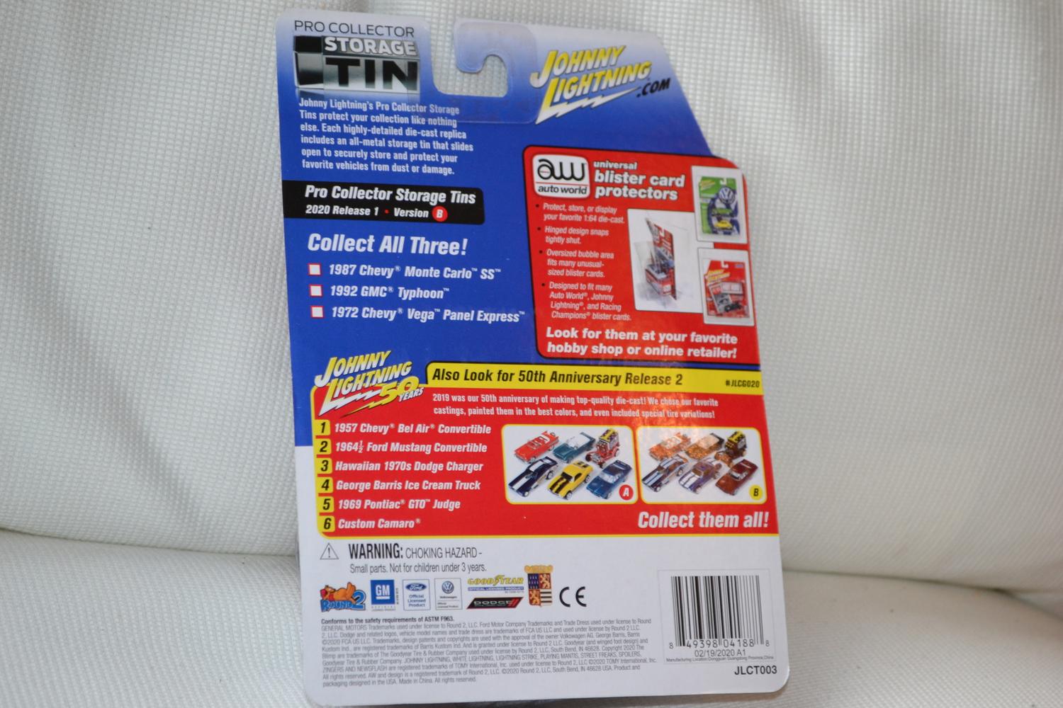 1987 Chevy Monte Carlo SS Svart 1:64 Johnny Lightning (M. Plåtlåda) 7,5cm Ny