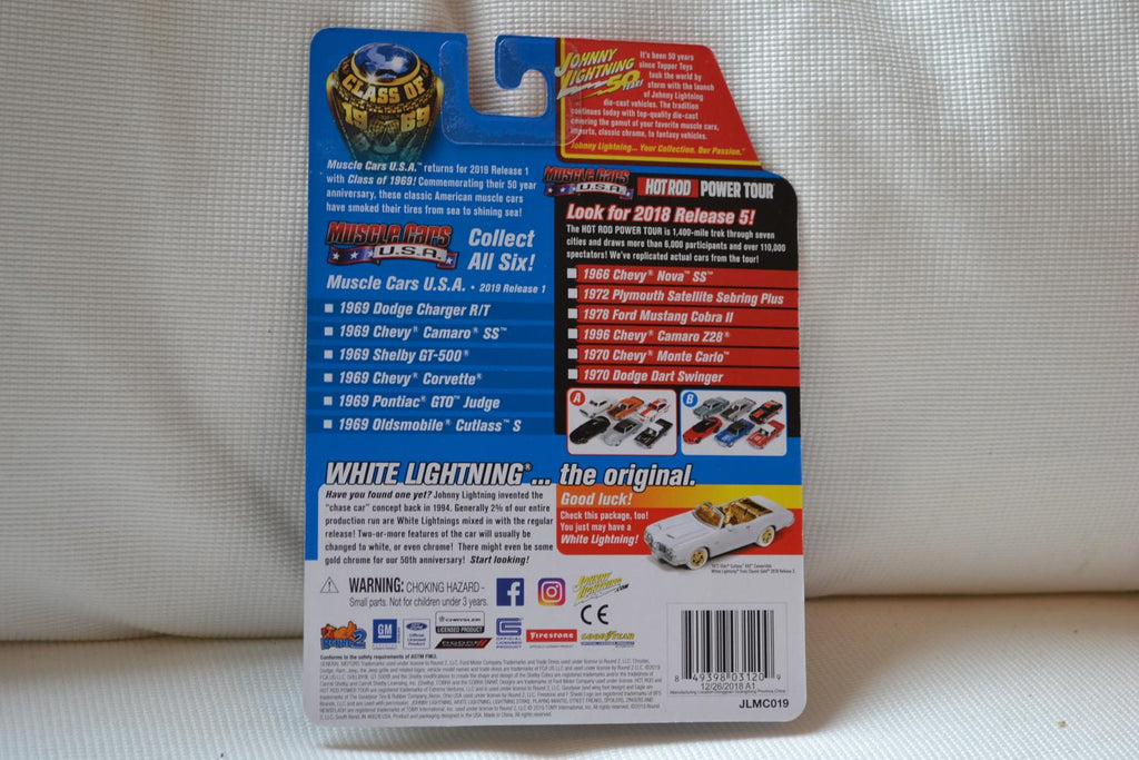 1969 Chevy Camaro SS Blå 1:64 Johnny Lightning (Muscle Cars 19A USA) 7-8cm Ny