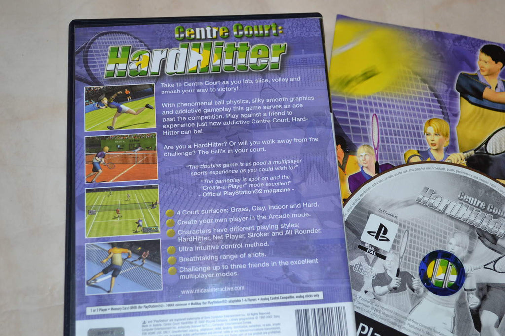 Centre Court Hardhitter Tennis PS2 Playstation 2 Komplett Fint Skick