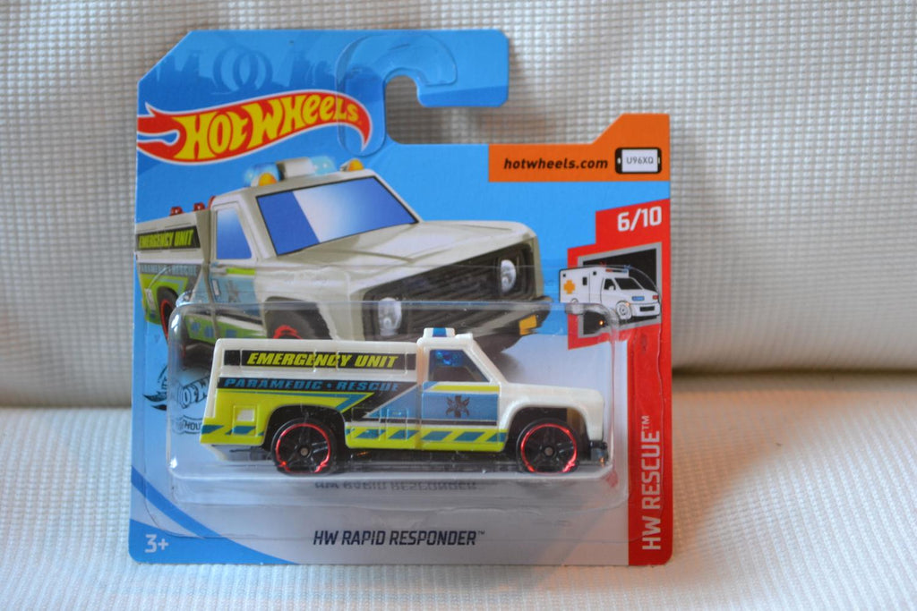 HW Rapid Responder Ambulans 1:64 Hot Wheels (2019-2) 6-7cm Ny