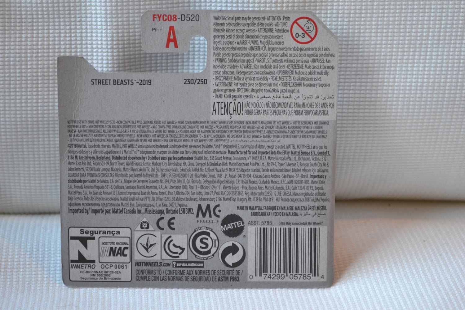 Bot Wheels 1:64 Hot Wheels (2019-2) 6-7cm Ny