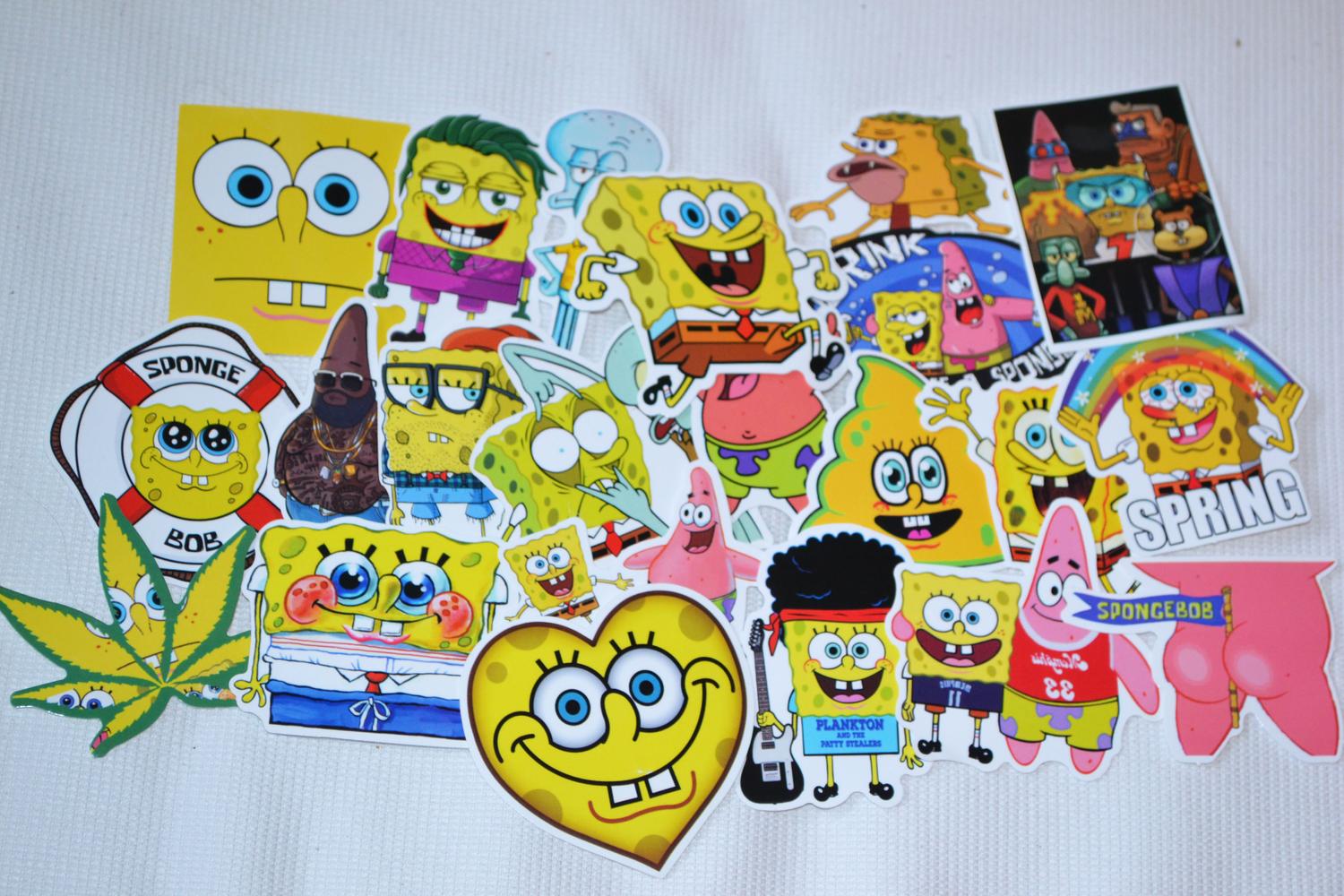 22st Svampbob Fyrkant Klistermärken Stickers 7-4cm Ny