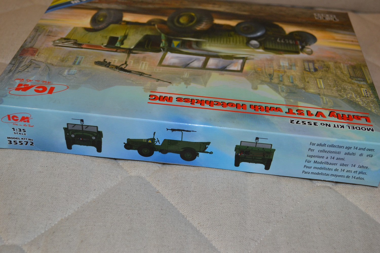 Laffly V15T With Hotchkiss Machine Gun Frankrike WW2 1:35 Plastbyggsats ICM Ny