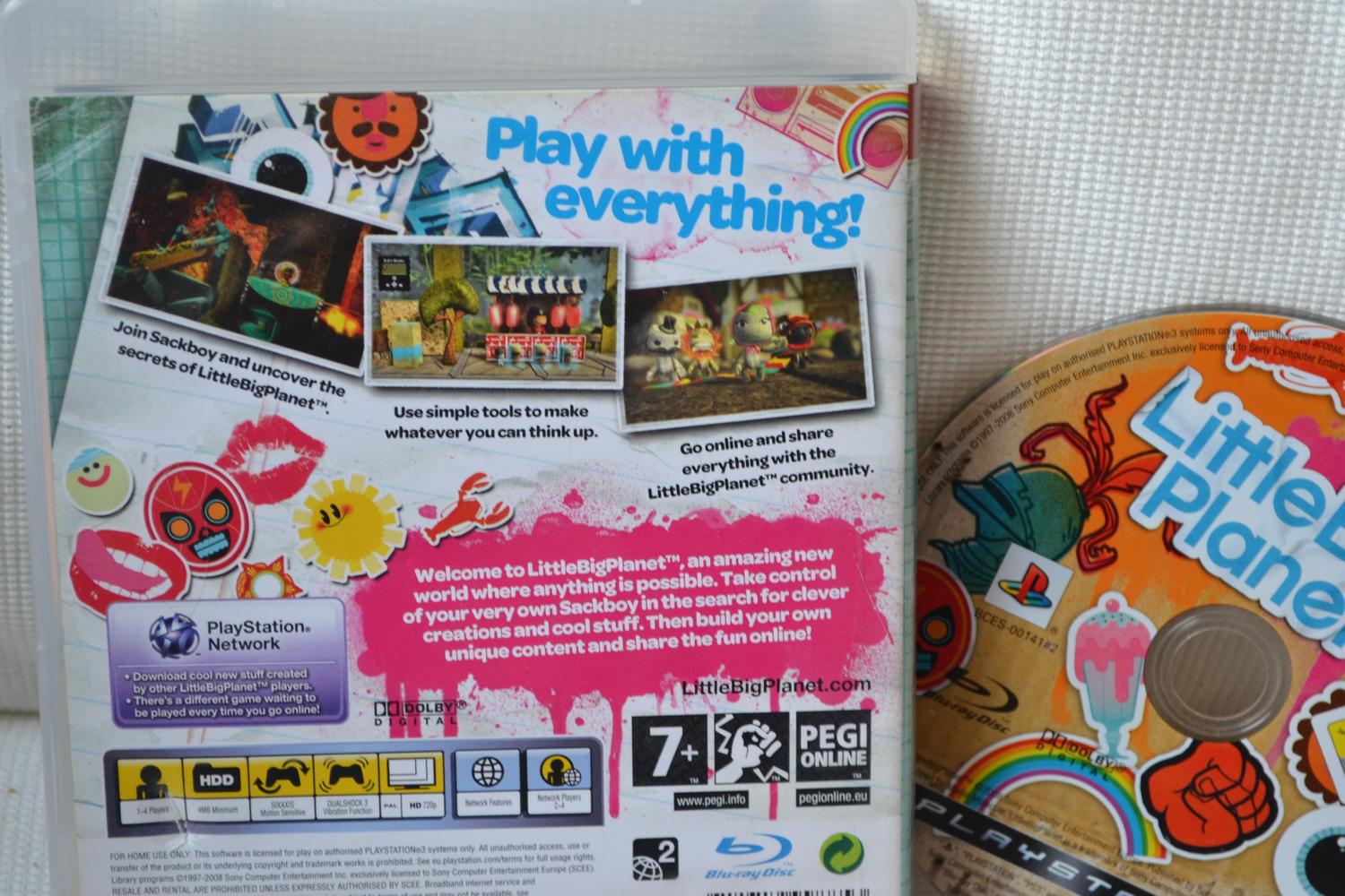 LittleBigPlanet PS3 (Utan Manual) Playstation 3 Little Big Planet Fint Skick