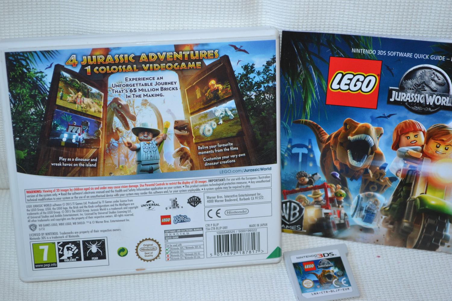LEGO Jurassic World Nintendo 3DS Komplett Fint Skick