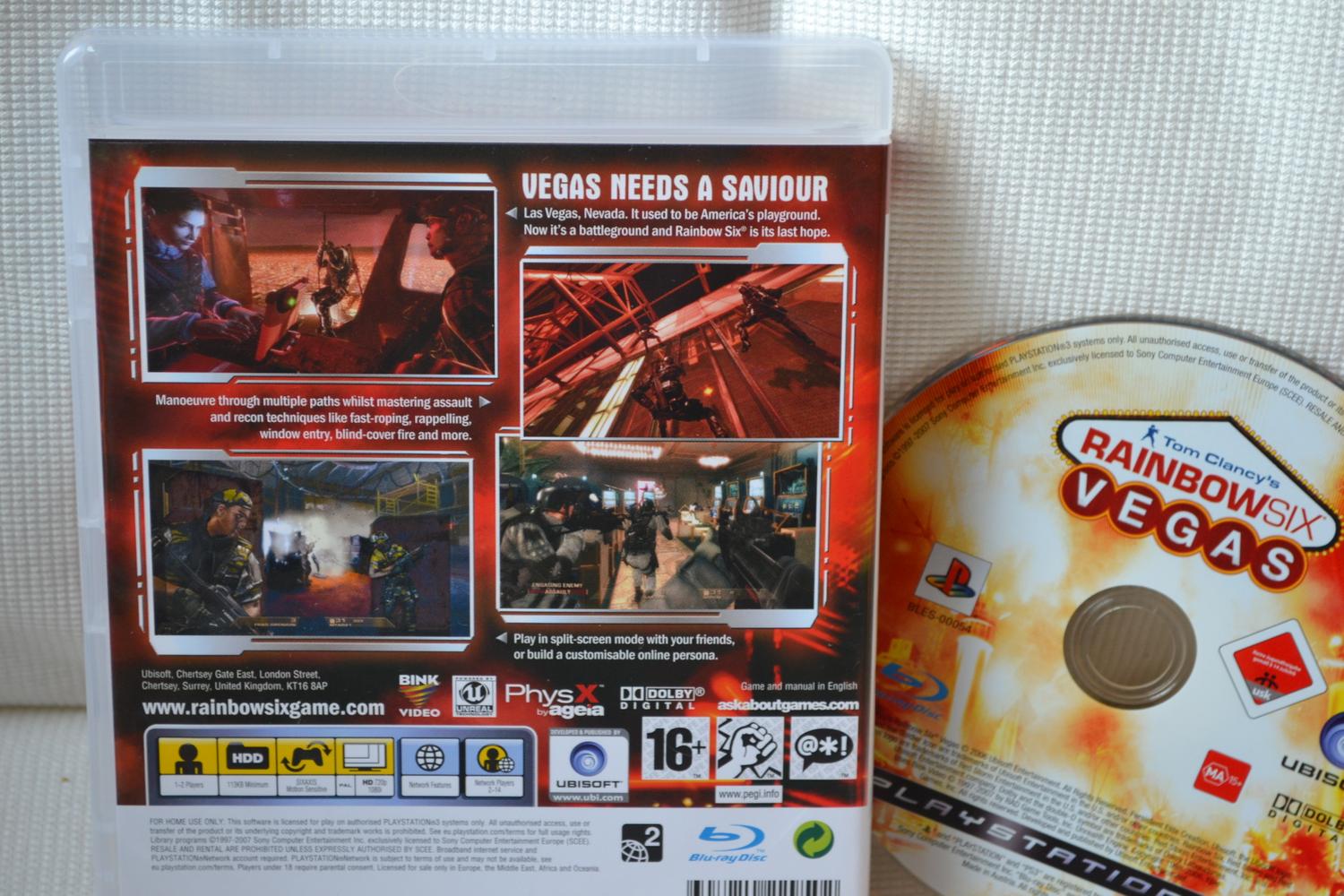 Tom Clancys Rainbow Six: Vegas PS3 Playstation 3 (Utan Manual) Fint Skick