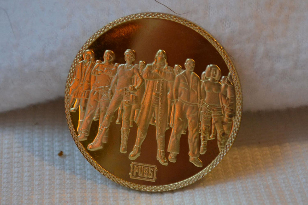 PUBG Mynt Guldplätering 4cm (Playerunknowns battlegrounds) Ny