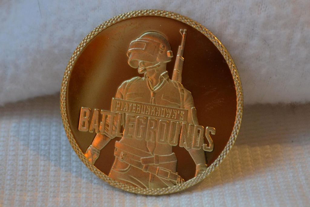 PUBG Mynt Guldplätering 4cm (Playerunknowns battlegrounds) Ny