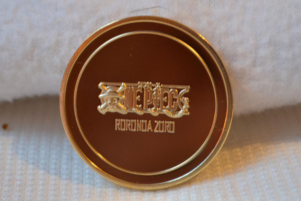 Mynt Zoro 3,5cm Guldplätering fr. One Piece Ny