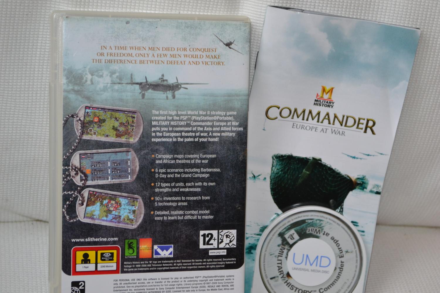 Military History Commander: Europe at War PSP Komplett Fint Skick